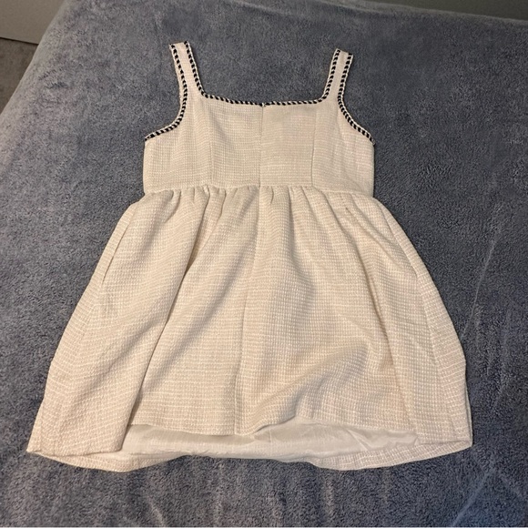 Cider Tweed U-neckline Solid Mini Dress - Picture 2 of 5